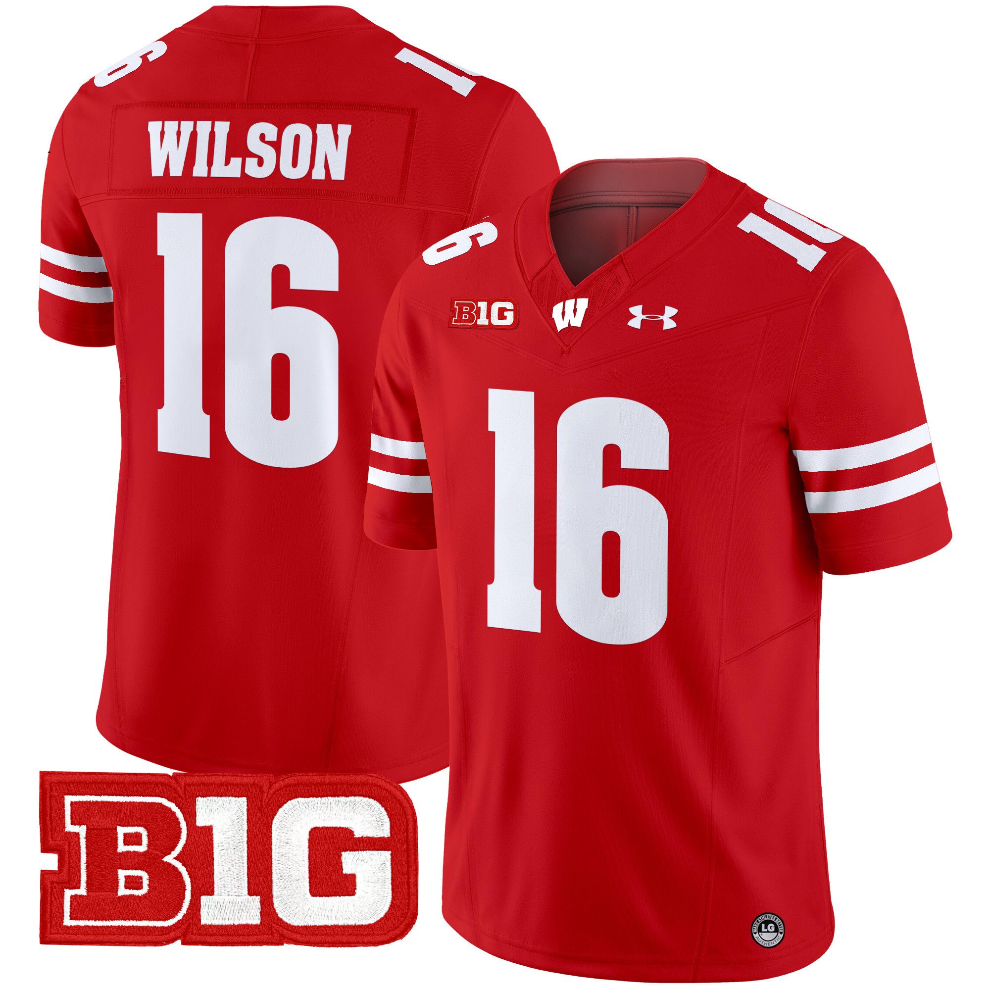 Men Wisconsin Badgers #16 Wilson Red 2024 Vapor Limited NCAA Jersey style 1->customized ncaa jersey->Custom Jersey